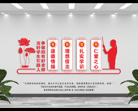 四有好老師形象墻