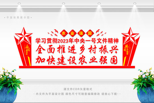 2023中央一號文件文化墻