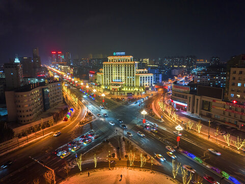 城市街道夜景