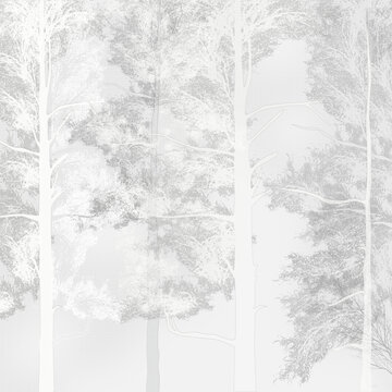 抽象树林装饰画