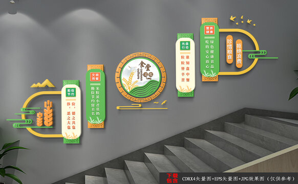 食堂樓梯文化墻