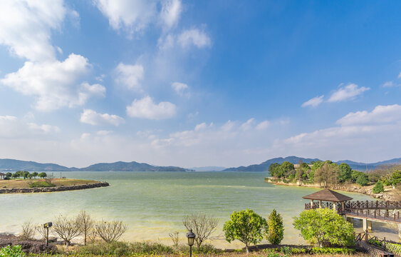 浙江宁波四明湖的风景