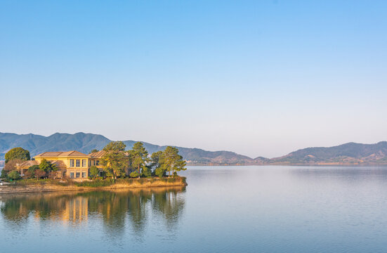 浙江宁波四明湖的风景