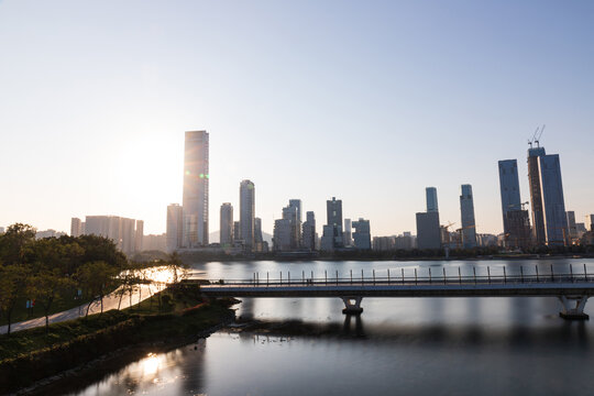 深圳市深圳湾后海建筑风光