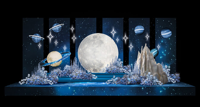寶藍(lán)色星球婚禮舞臺