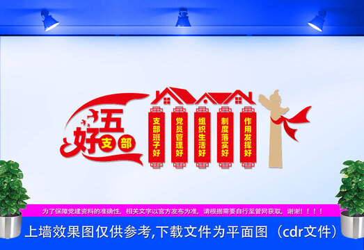 五好黨支部文化墻