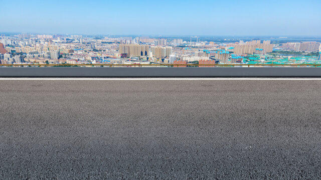 道路地面和城市景观