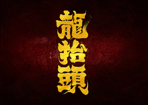 龍?zhí)ь^字體設計