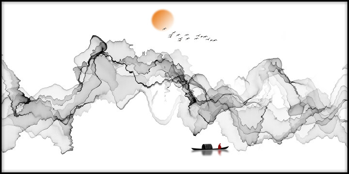 抽象水墨装饰画