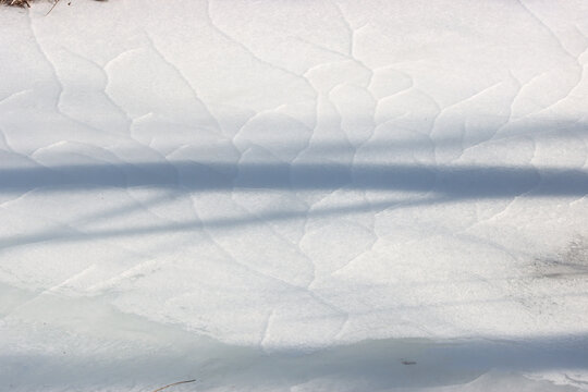 裂缝的冰面