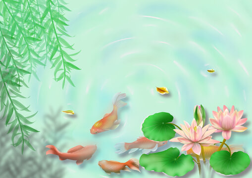 金魚背景素材