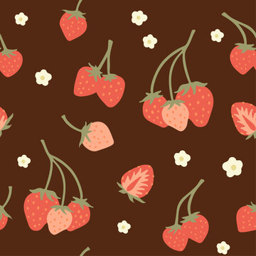 草莓水果清新图案