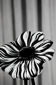 花朵黑白装饰画