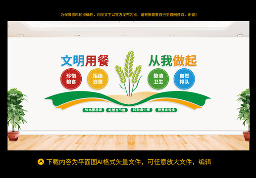 食堂文化墻