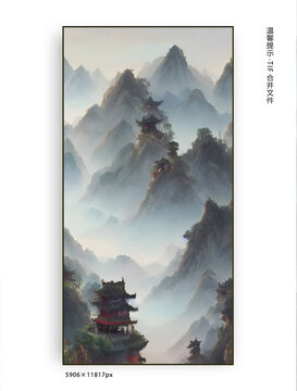 水墨山水掛畫(huà)