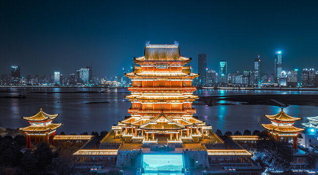 江西文昌阁古楼旅游区夜景