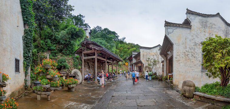 婺源篁岭村天街全景图