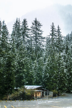 牟尼沟雪景