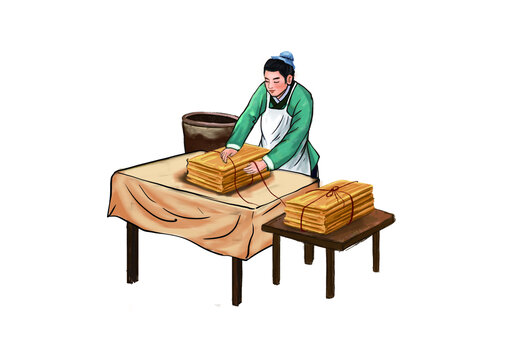 豆皮制作插畫