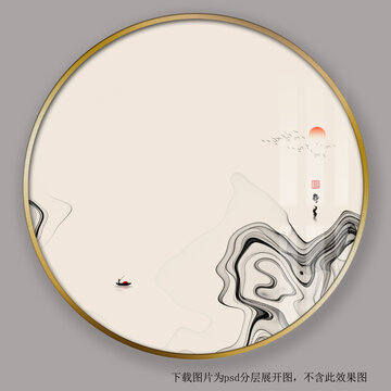 客廳中式裝飾掛畫(huà)