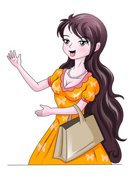 女神節(jié)插畫卡通