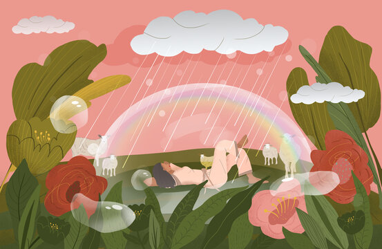 牧羊觀雨
