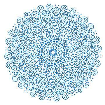 藍(lán)色繁花圖案