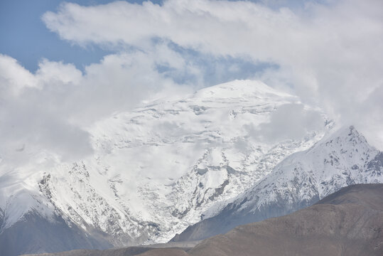 中国新疆冰川慕士塔格峰雪山