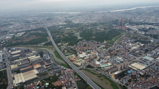 广东东莞横沥镇城市风光