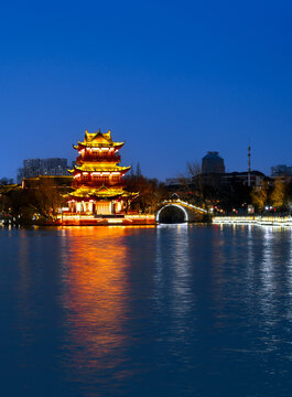 淮安风光清江浦楼夜景