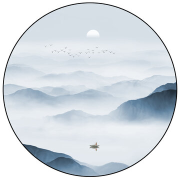 水墨山水圖