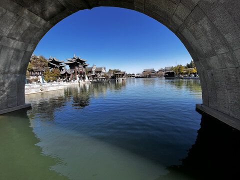 河南开封宋都御河沿岸古典建筑