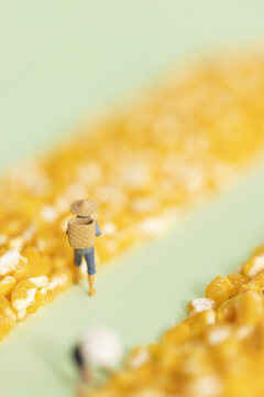玉米碴创意农民丰收背景