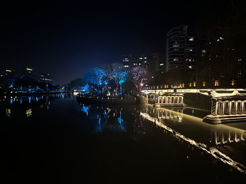 杭州小河直街夜景