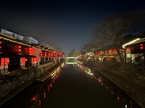 杭州小河直街夜景