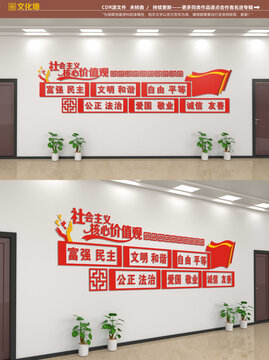 社會(huì)主義核心價(jià)值觀文化墻