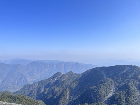 山水画水墨山水山脉三清山