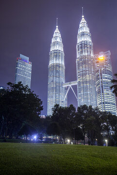 马来西亚吉隆坡双子塔夜景