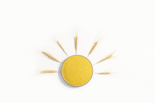 小米粮食太阳造型图片