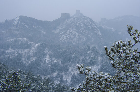 雪后金山岭长城