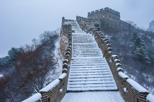 雪后金山岭长城