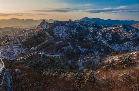 雪后金山岭长城