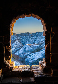 雪后金山岭长城