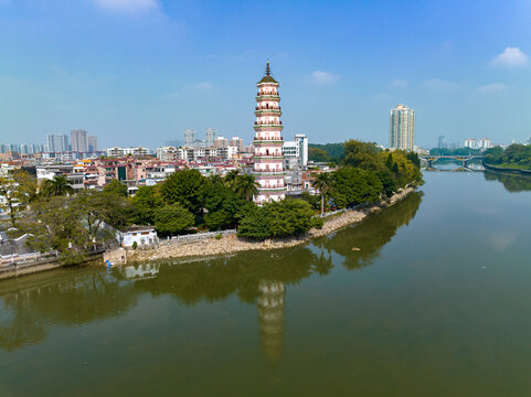 东莞万江地标建筑金鳌洲塔