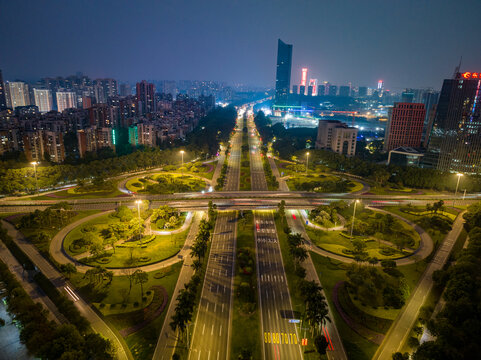 东莞三元立交桥夜景