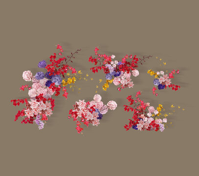 新中式南洋風(fēng)花藝素材