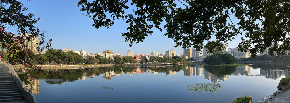 高端水景湖景房产楼书背景