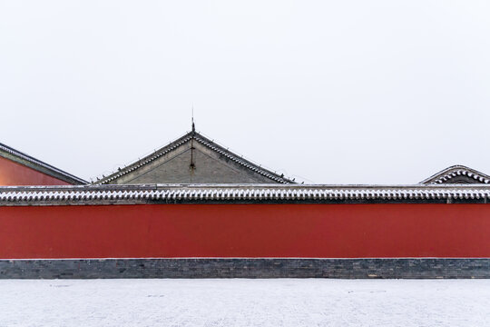 冬天雪后的中国沈阳故宫