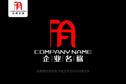 FA标志FA字母logo