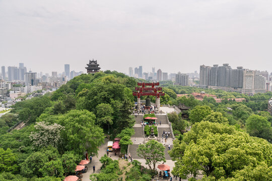 中国武汉的黄鹤楼景区